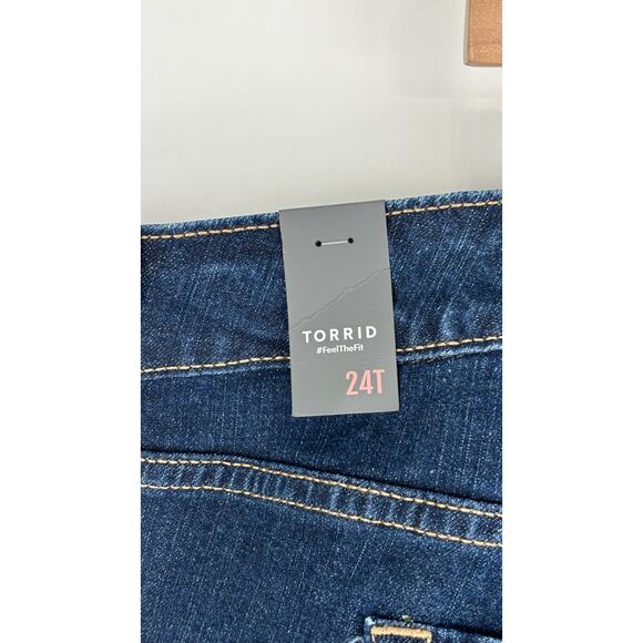 Torrid Perfect Boyfriend Ankle Vintage Stretch Denim Jean Size 24 Tall New - Picture 4 of 6